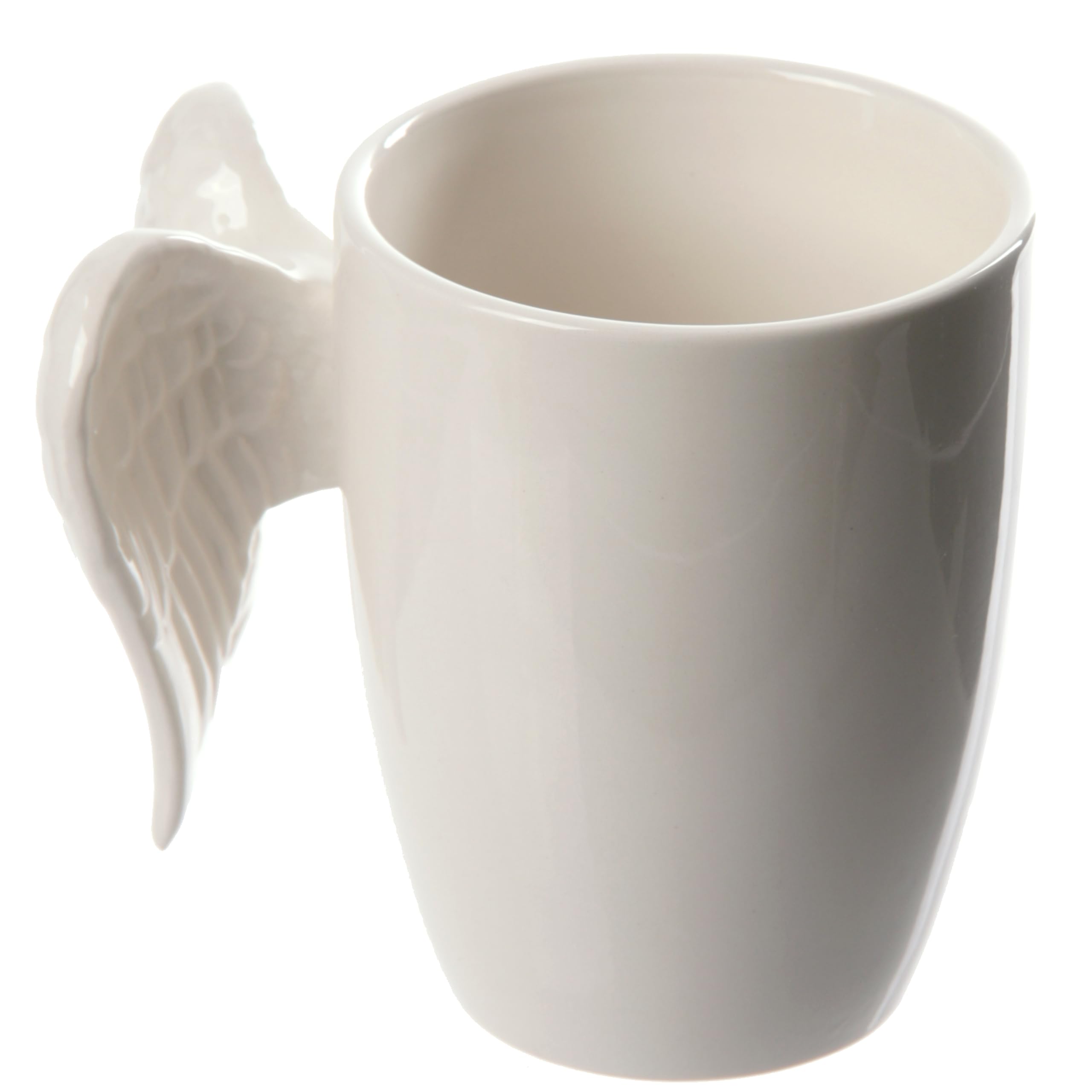 Puckator White Angel Wings Ceramic Shaped Handle Mug Puckator