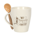 My Broomstick Runs on Coffee Mug and Spoon Set