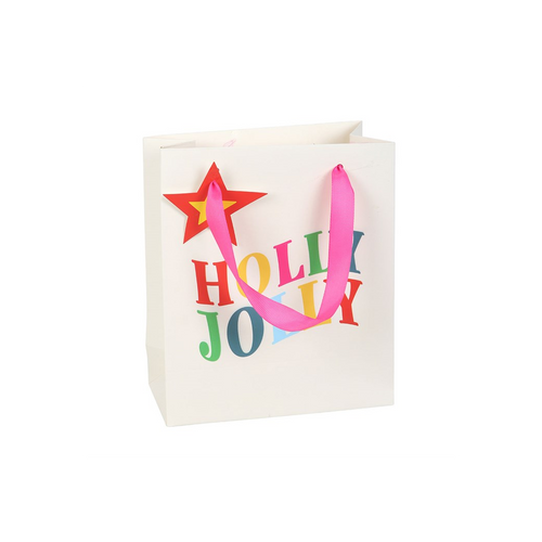 23cm Holly Jolly Gift Bag