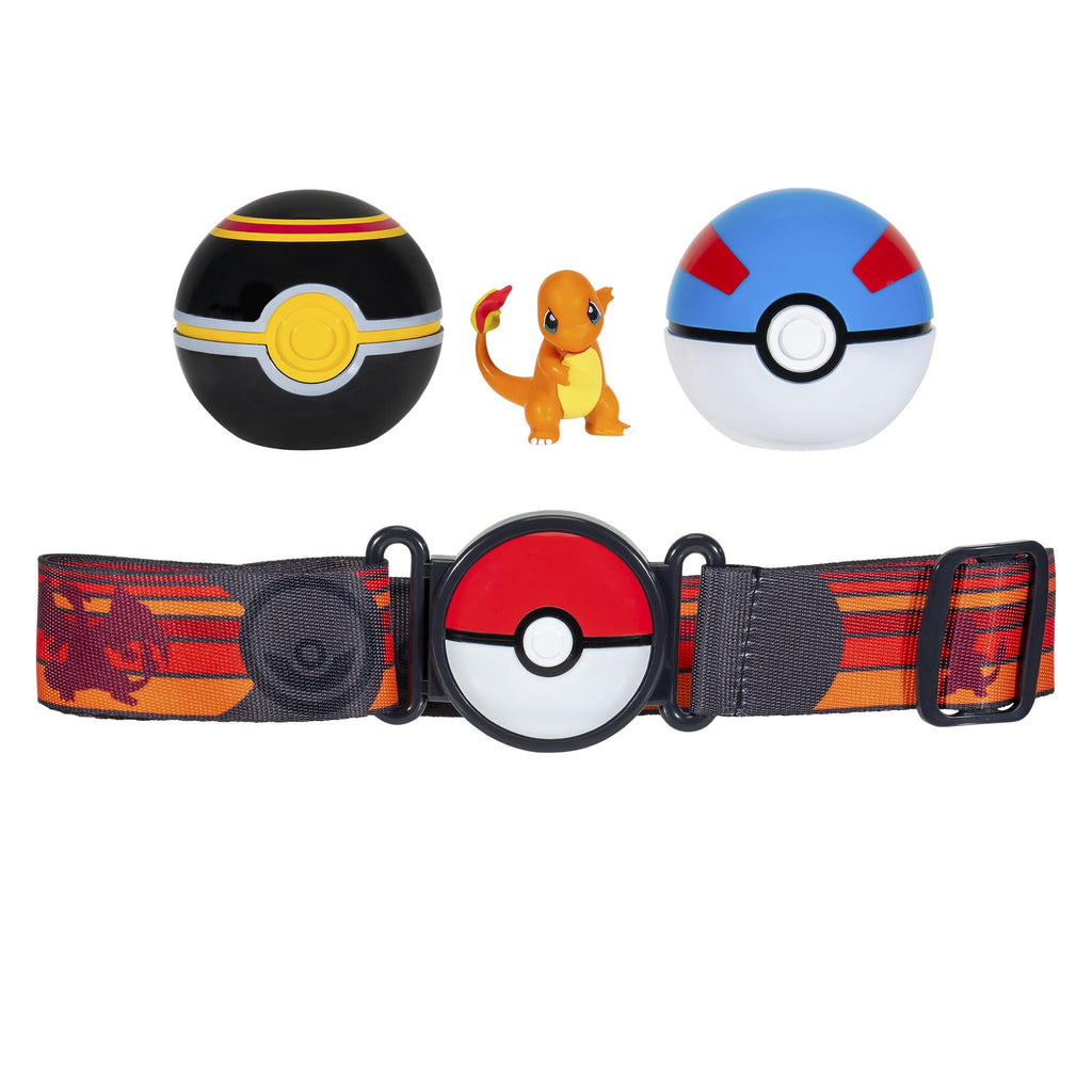 Jazwares Pokémon Clip 'N' Go Belt Set - Belt and Charmander Battle Figure with Accessories