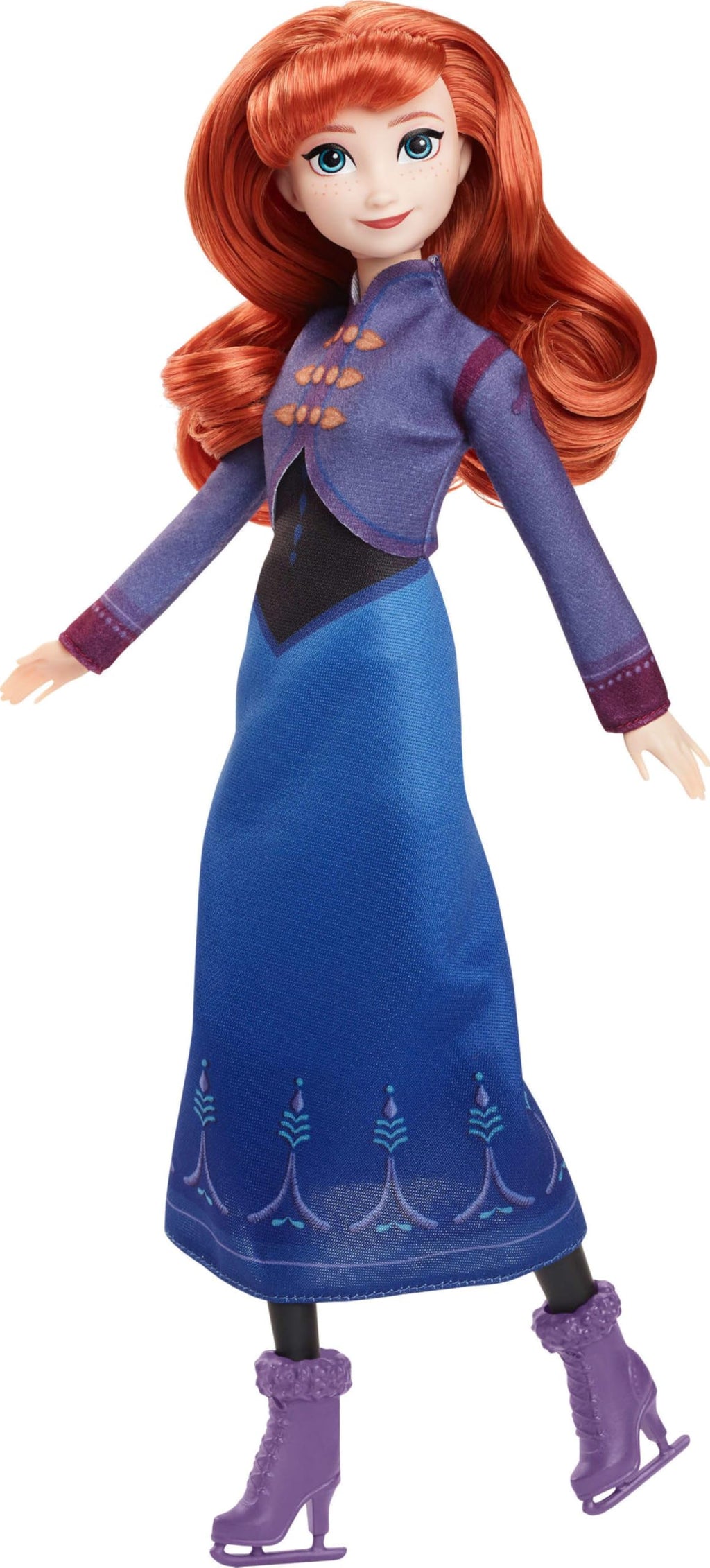 Mattel Disney Frozen Anna Fashion Doll & Accessories, Ice-Skating Look with Removeable Dress & Skates Plus 1 Pair of Shoes, Inspired by Frozen: Winter Festival, JBG54