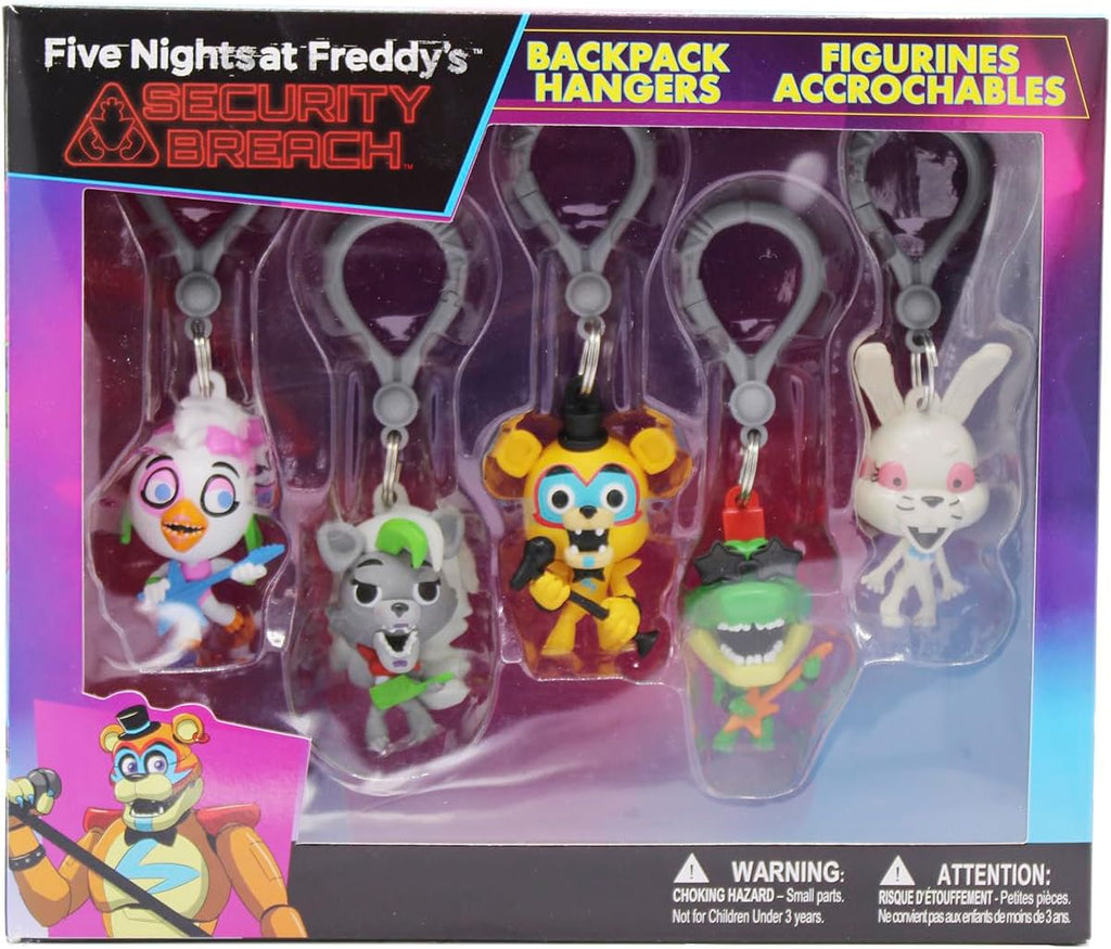 Just Toys LLC Five Nights at Freddy's Backpack Hangers (Five Nights at Freddy's Security Breach Backpack Hangers S1 Collector's Box