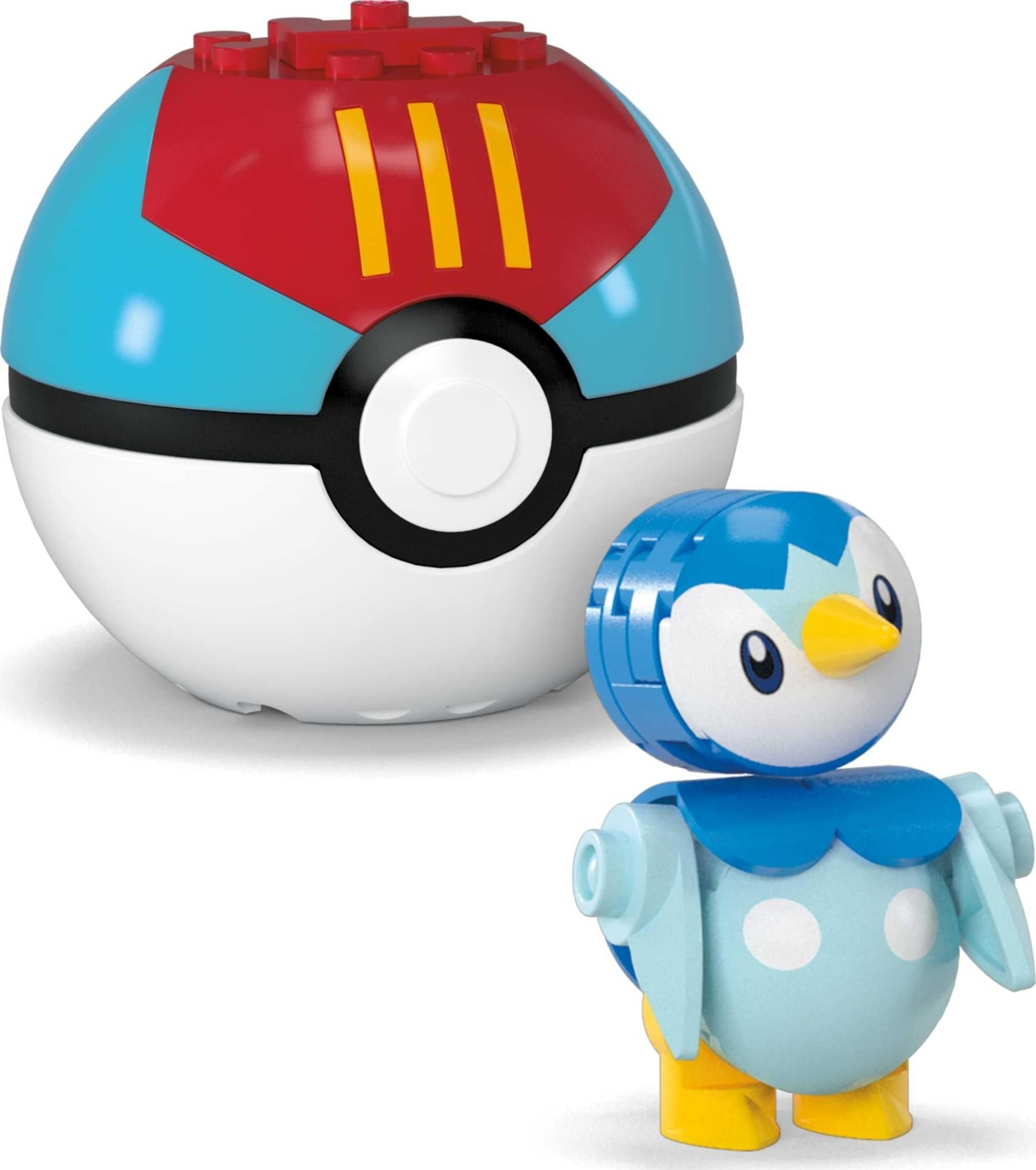 Mattel MEGA Pokémon Action Figure Building Toys Set, Poké Ball 2-Pack, Togepi and Piplup with 41 Pieces