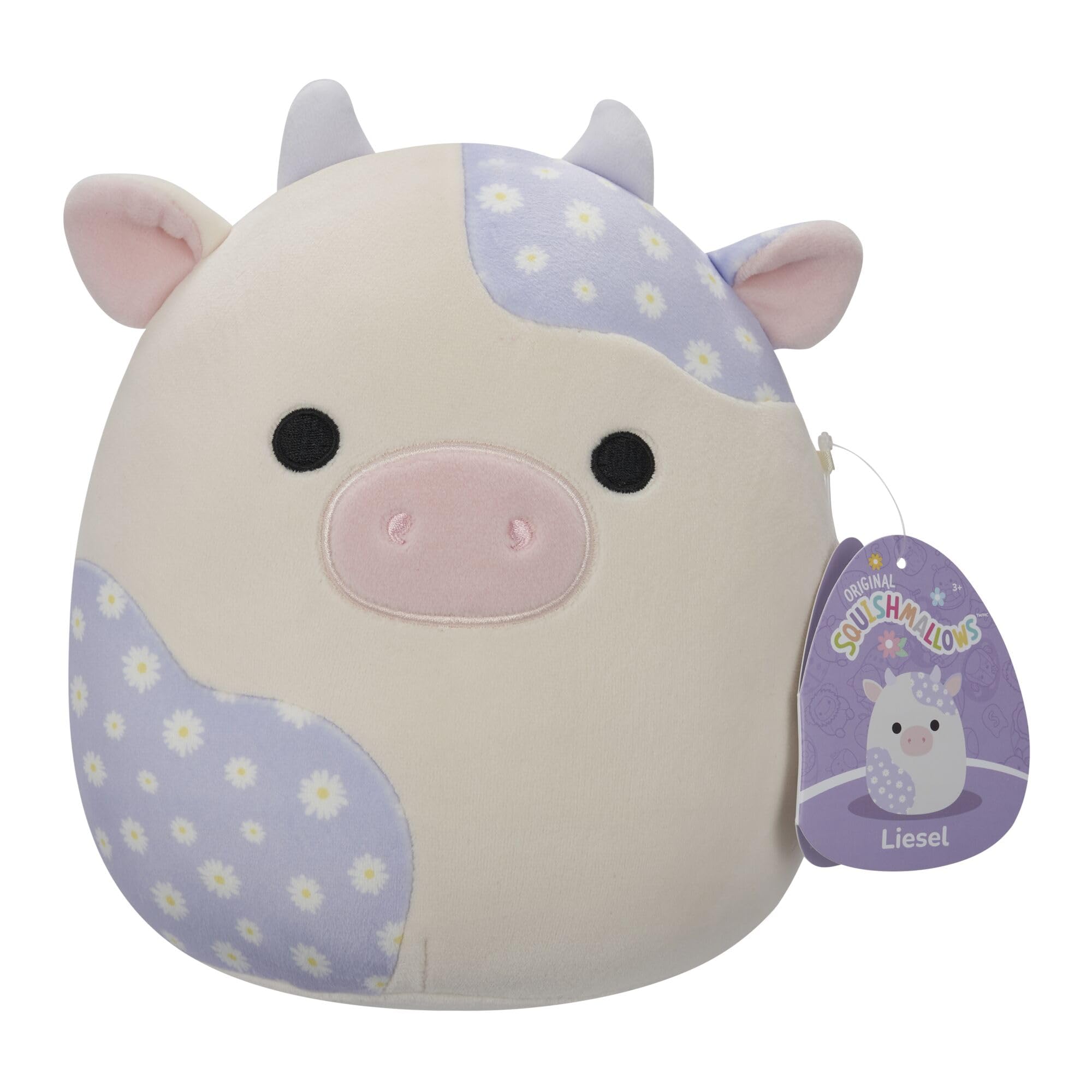 Jazwares Squishmallows Original 7.5-Inch Liesel the Lavender Floral Print Cow/Aimee the Easter Chick