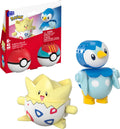 Mattel MEGA Pokémon Action Figure Building Toys Set, Poké Ball 2-Pack, Togepi and Piplup with 41 Pieces