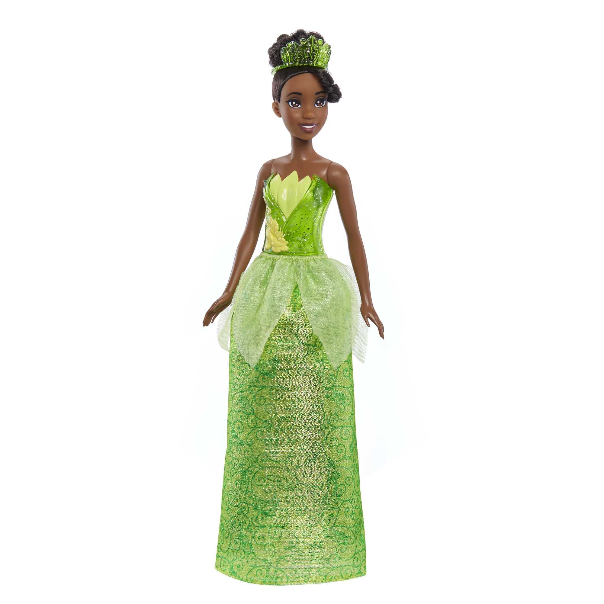 Mattel Disney Princess Toys, Tiana + Rapunzel + Ariel, Pack of 3 Fashion Dolls with Sparkling Clothing and Accessories