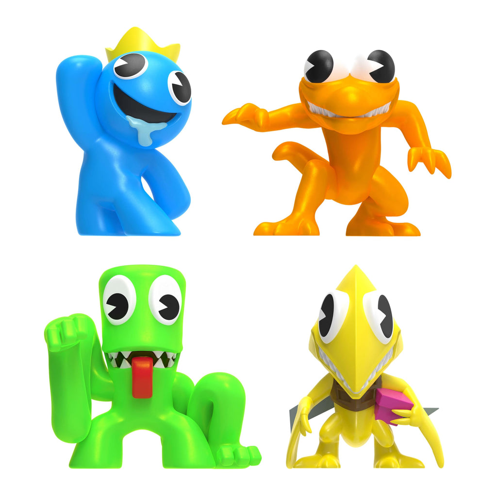 Phat Mojo Rainbow Friends - Neon Minifigure 4-Pack (2.5" Tall, Series 2)