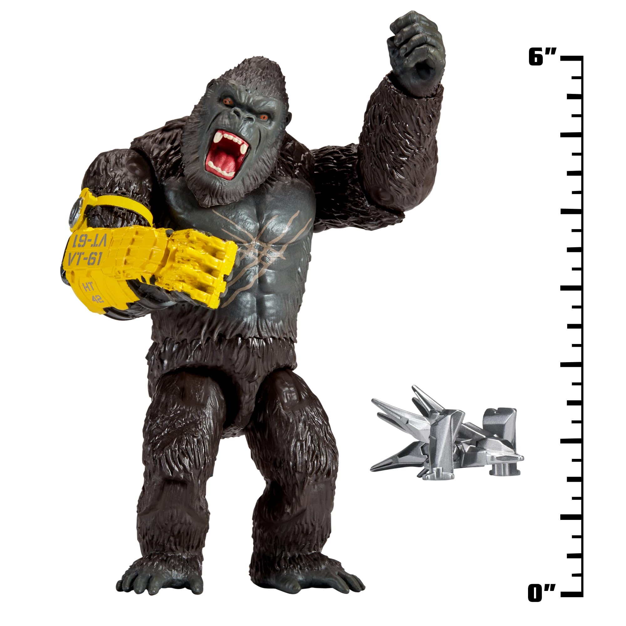 Playmates MonsterVerse Godzilla x Kong: The New Empire 6-Inch Kong Action Figure with B.E.A.S.T. Glove