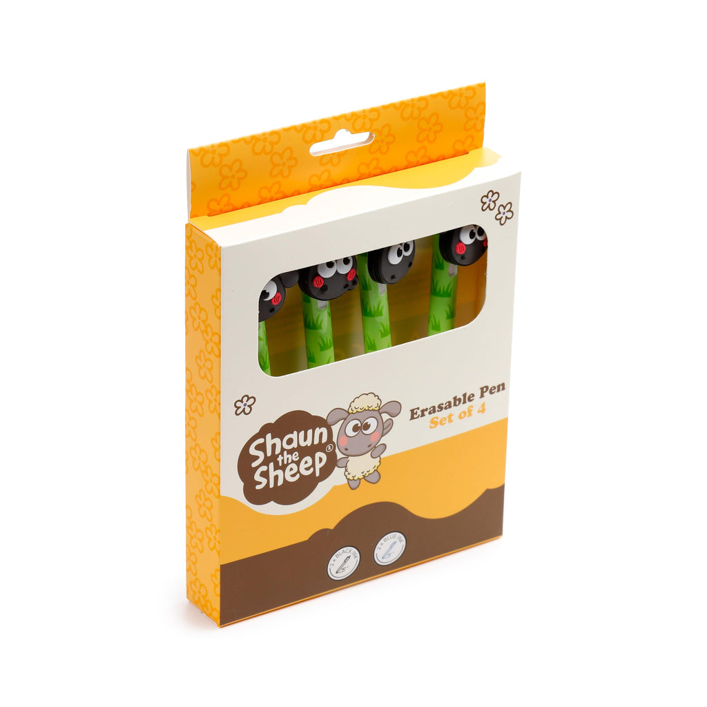 Shaun the Sheep Erasable Gel Pens – Set of 4