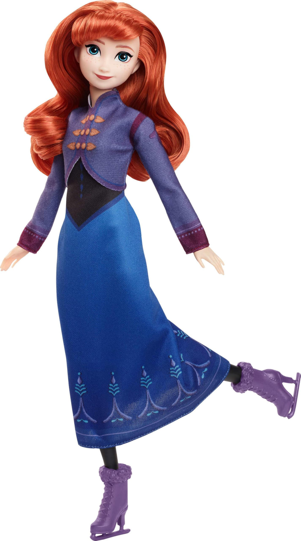 Mattel Disney Frozen Anna Fashion Doll & Accessories, Ice-Skating Look with Removeable Dress & Skates Plus 1 Pair of Shoes, Inspired by Frozen: Winter Festival, JBG54