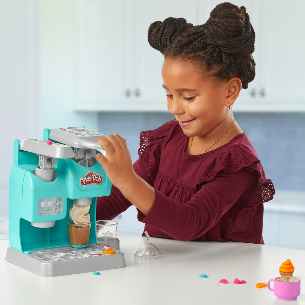 Play-Doh Kitchen Creations Super Colourful Cafe Play Food Coffee Toy With 20 Accessories And 8 Pots
