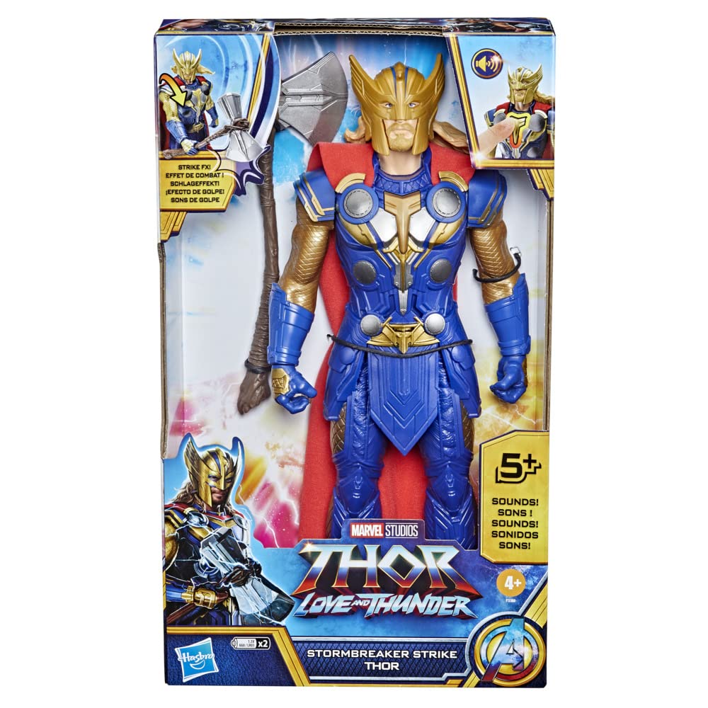 Hasbro Marvel Studios' Thor: Love and Thunder Stormbreaker Strike Thor Electronic Figure 30 cm Children from 4 Years