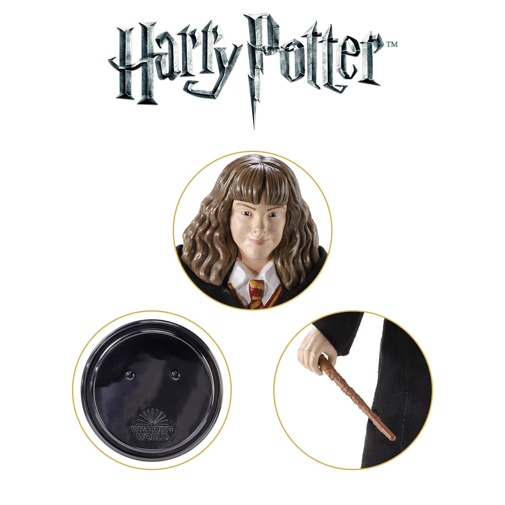 The Noble Collection BendyFigs Hermione Granger Harry Potter Bendable Figure with Stand
