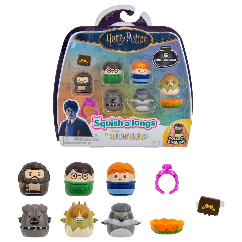 Jazwares Squishmallows Squish-a-longs Harry Potter Mini-Squish 6-Pack Hagrids Creatures