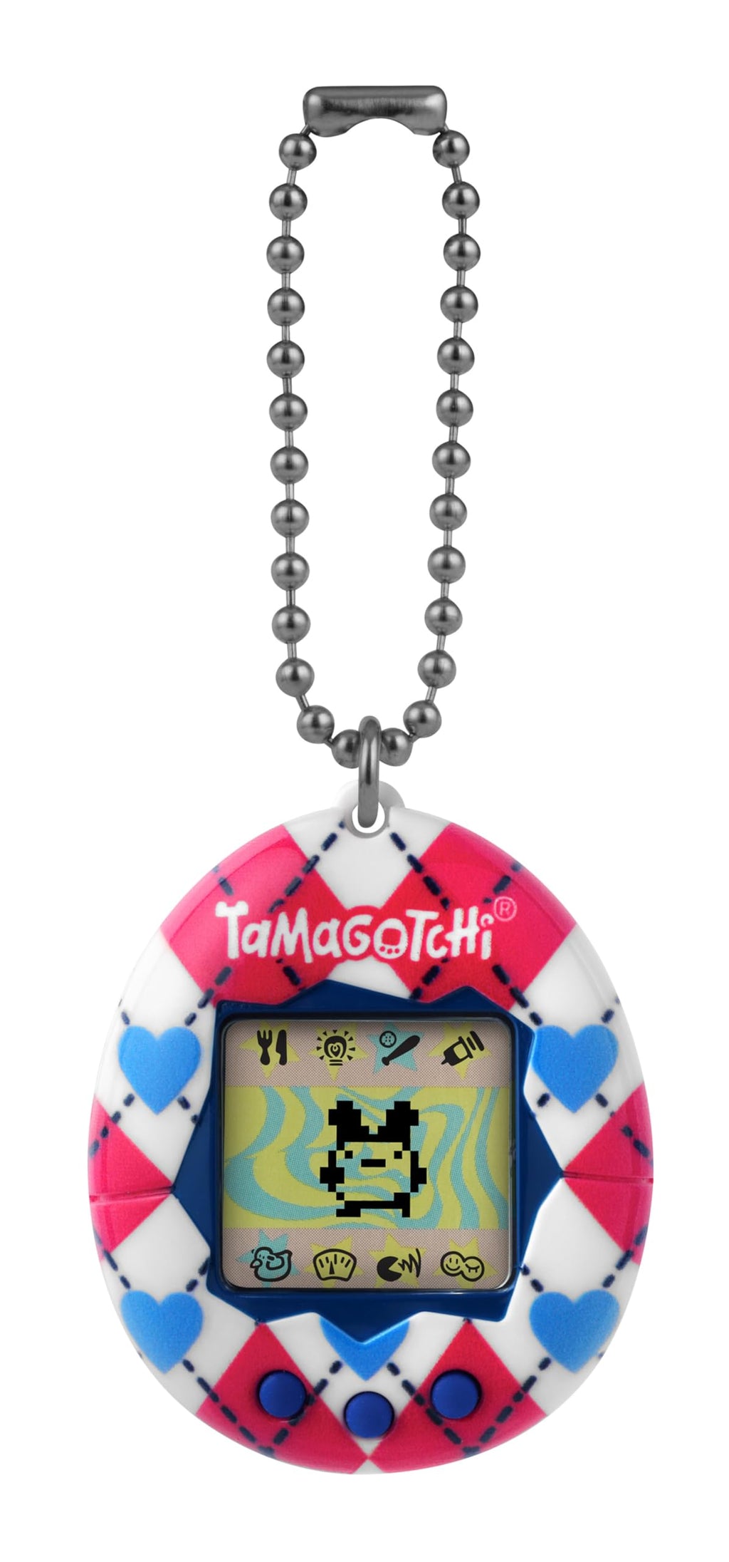 Bandai Tamagotchi Original Argyle Heart Digital Pet