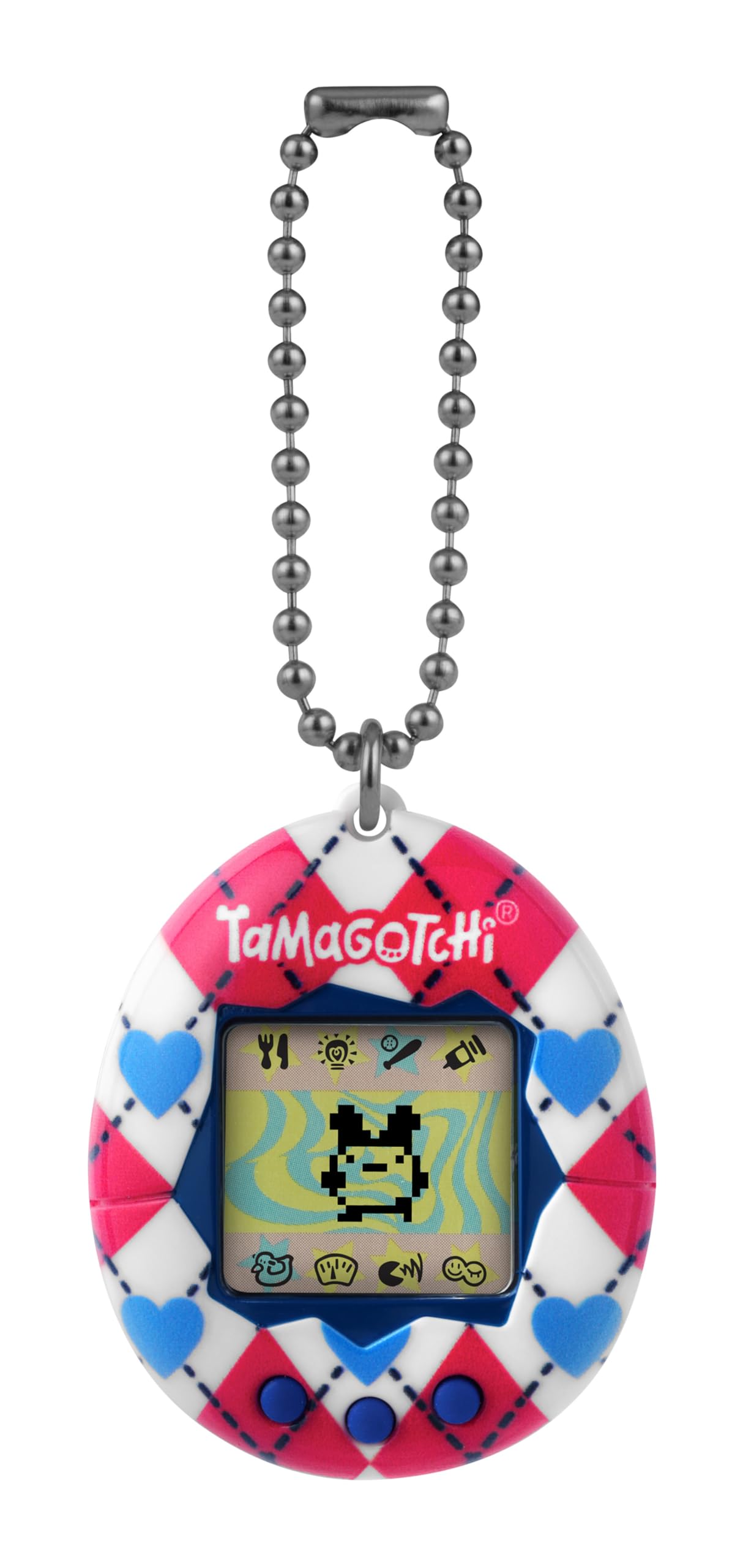 Bandai Tamagotchi Original Argyle Heart Digital Pet