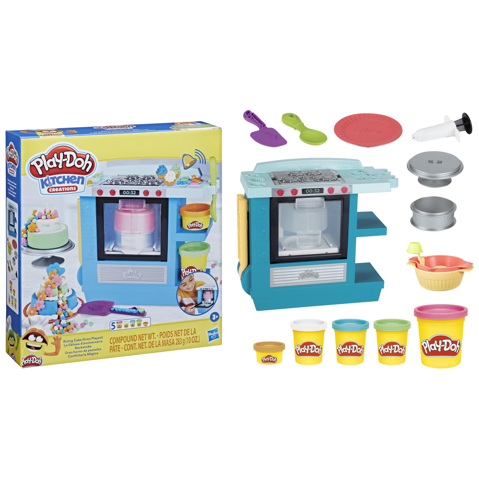 Hasbro Play-Doh Kitchen Creations Rising Cake Oven Playset with 5 Cans