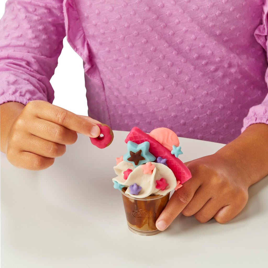 Play-Doh Kitchen Creations Super Colourful Cafe Play Food Coffee Toy With 20 Accessories And 8 Pots