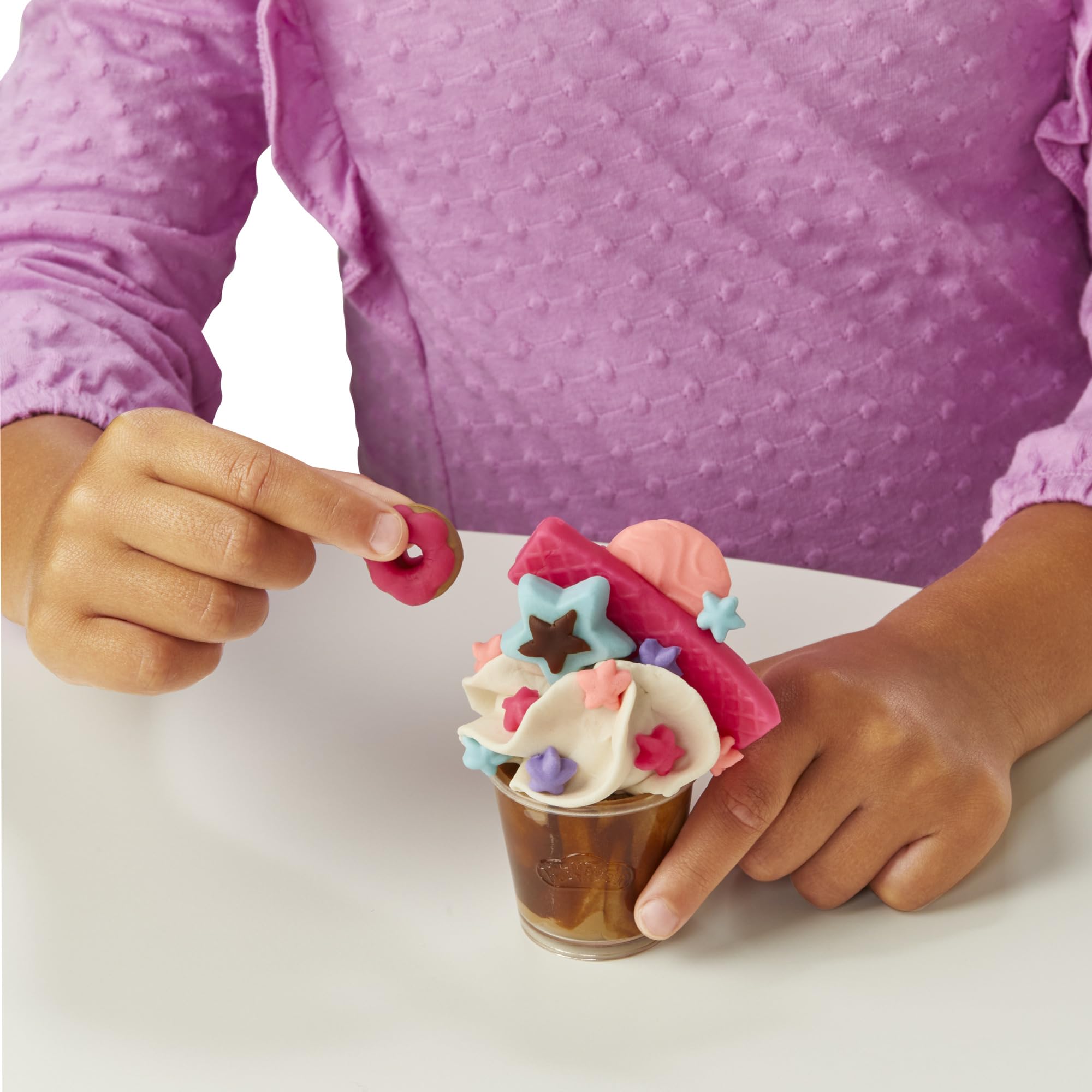 Play-Doh Kitchen Creations Super Colourful Cafe Play Food Coffee Toy With 20 Accessories And 8 Pots