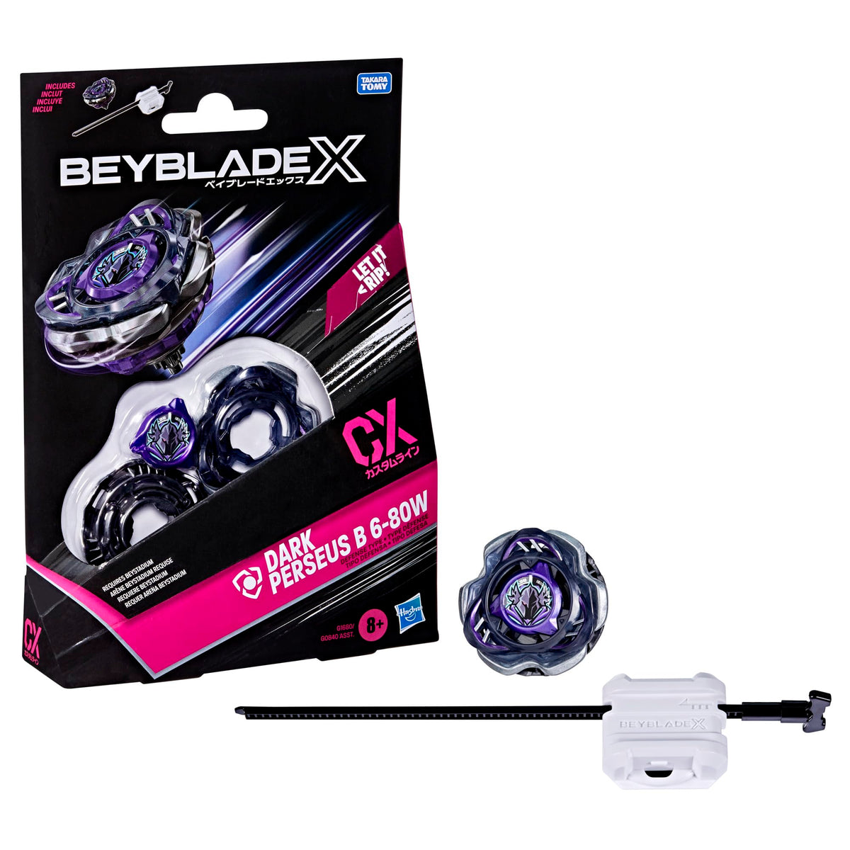 Beyblade X Dark Perseus B 6-80W CX Starter Pack Top & Launcher