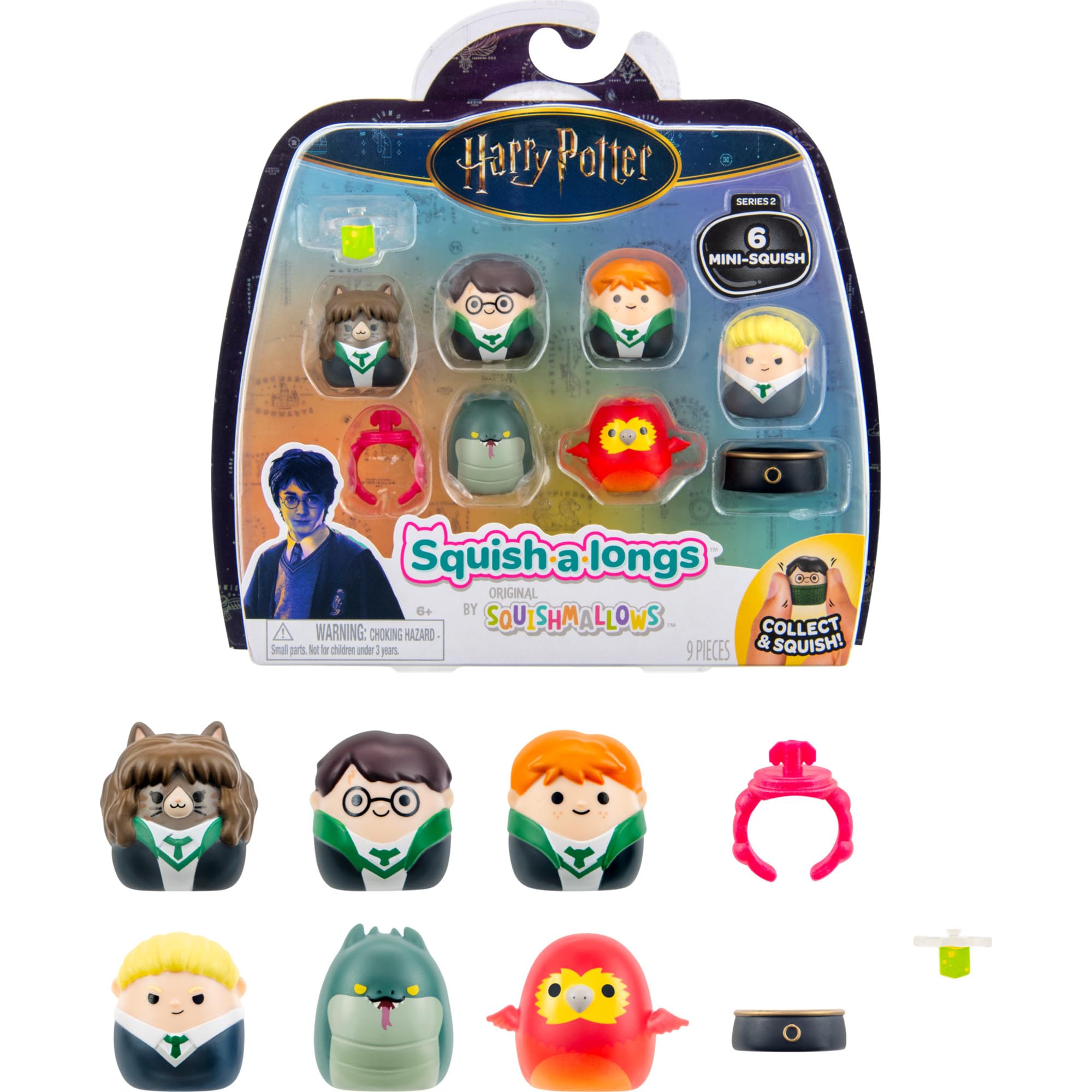 Jazwares Squishmallows Squish-a-longs Harry Potter Mini-Squish 6-Pack – Potion Making