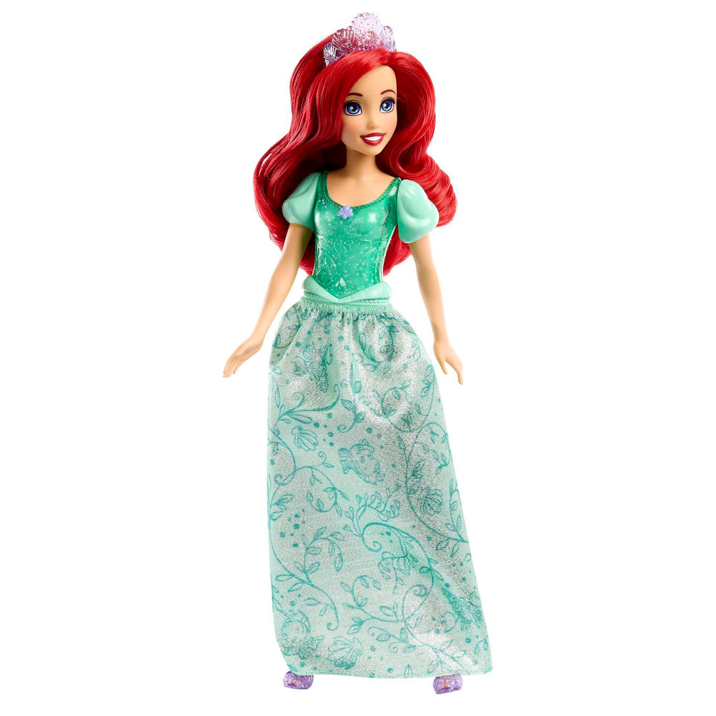 Mattel Disney Princess Toys, Tiana + Rapunzel + Ariel, Pack of 3 Fashion Dolls with Sparkling Clothing and Accessories