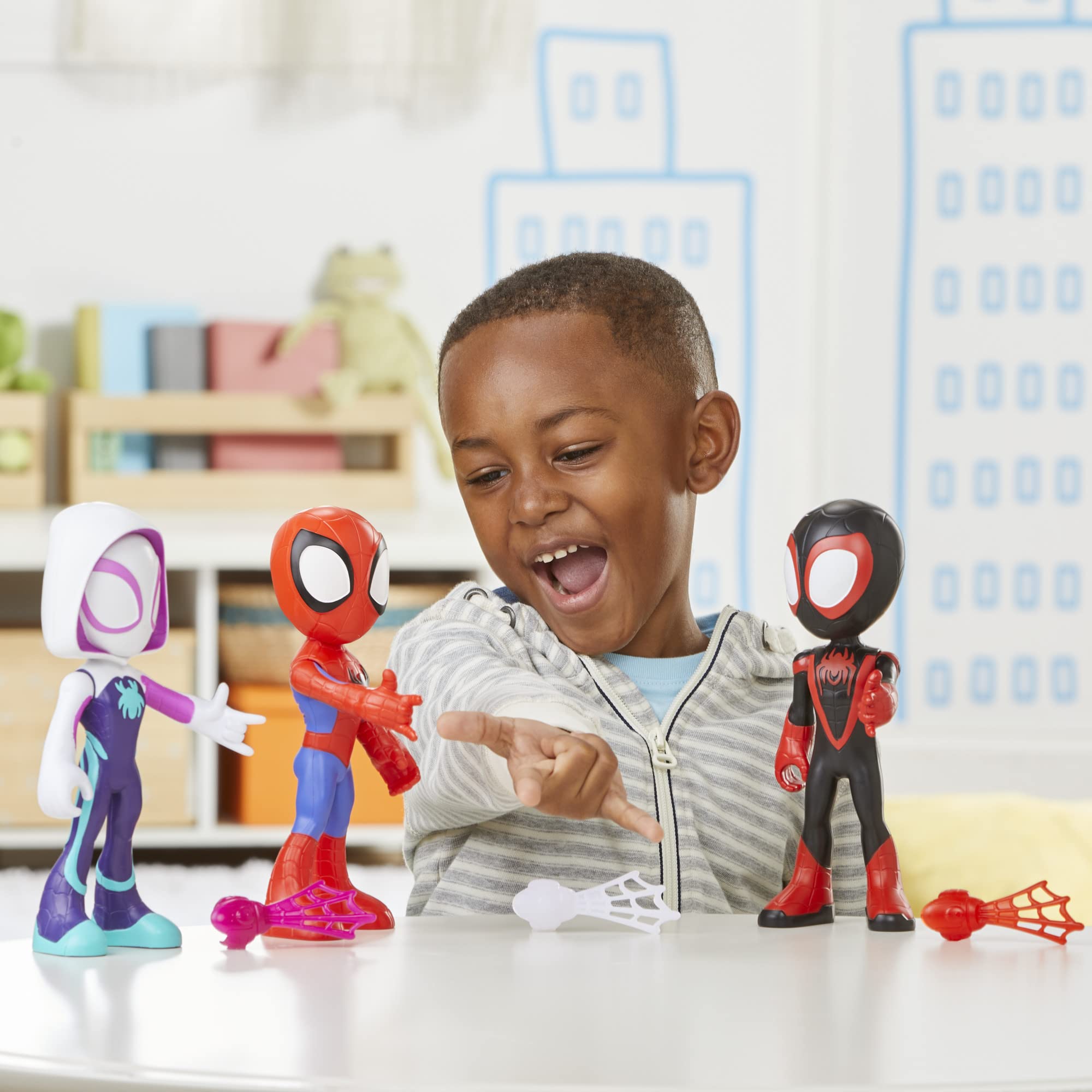 Spidey And His Amazing Friends Marvel Supersized Hero 22.5-cm Action Figures 3-Pack