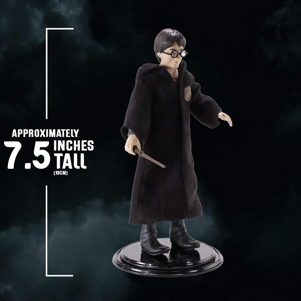 The Noble Collection Harry Potter Bendyfigs Harry Potter - 7.5in (19cm) Noble Toys HP Bendable Figure Posable Collectible Doll Figures With Stand