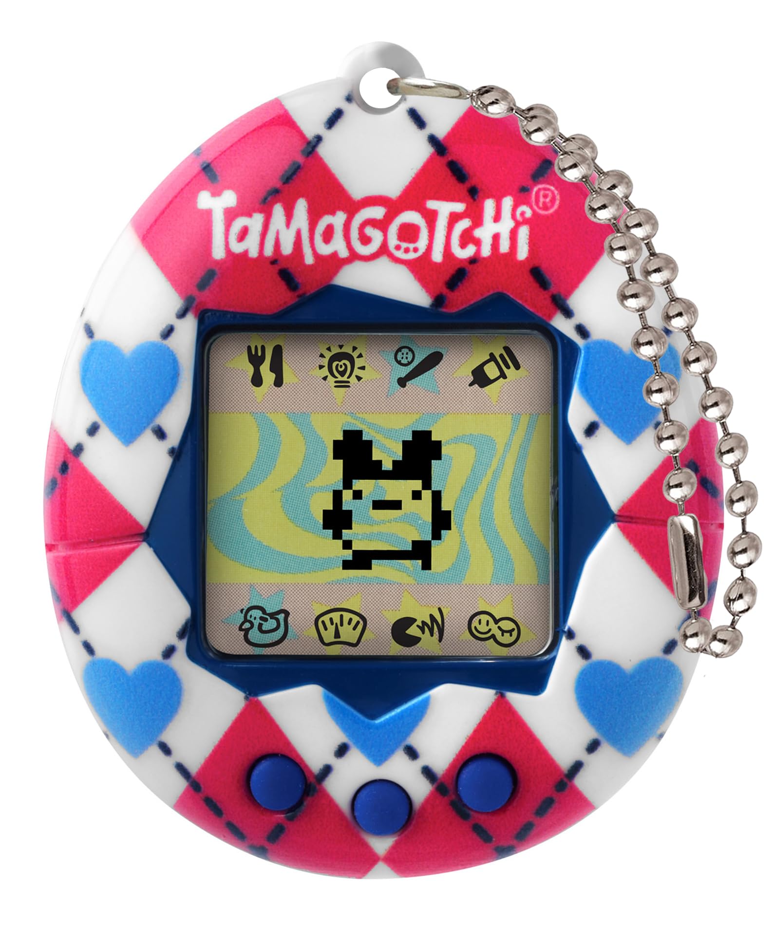 Bandai Tamagotchi Original Argyle Heart Digital Pet