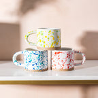 Sass & Belle Yellow and Green Splatterware Mug Sass & Belle