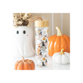 Groovy Ghost Print Glass Water Bottle