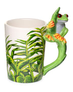 Puckator Tree Frog with Foliage Decal Ceramic Shaped Handle Mug Puckator