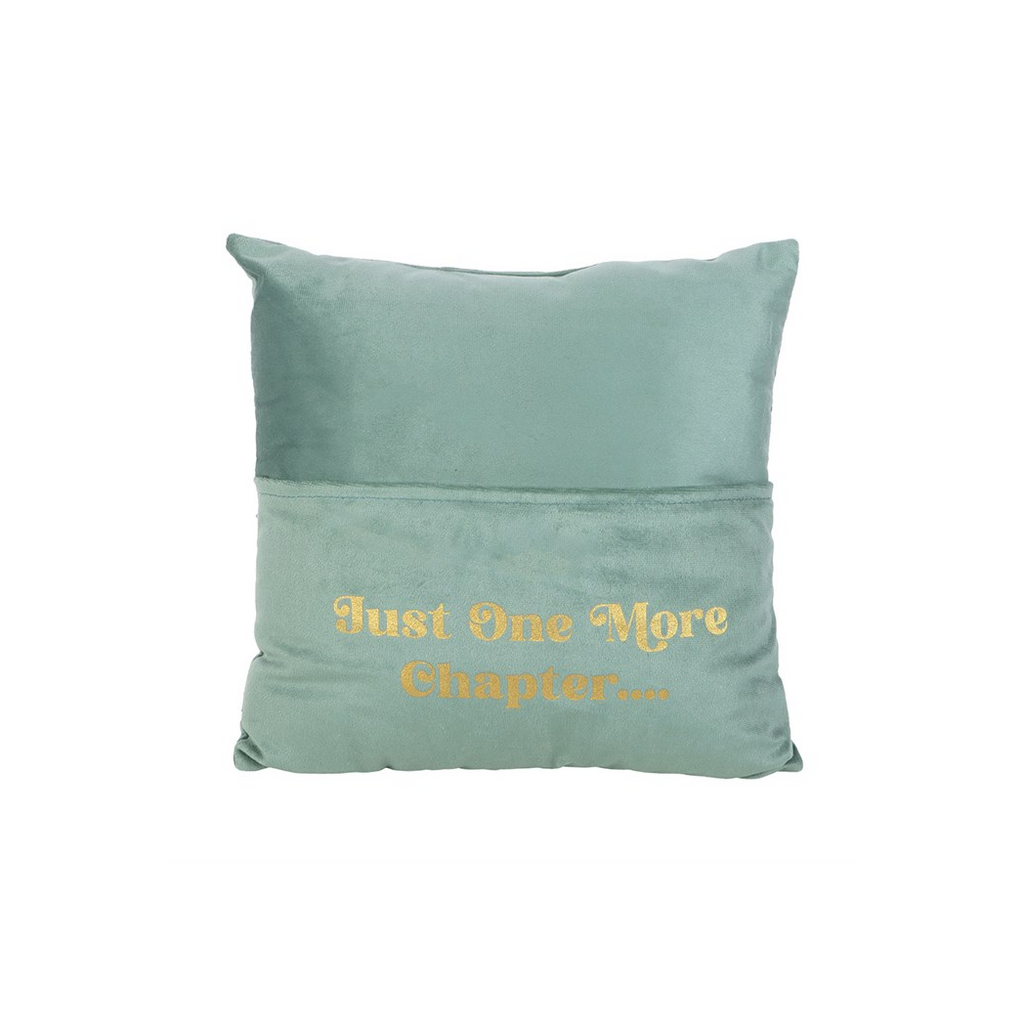 Just One More Chapter Cushion with Book Pocket