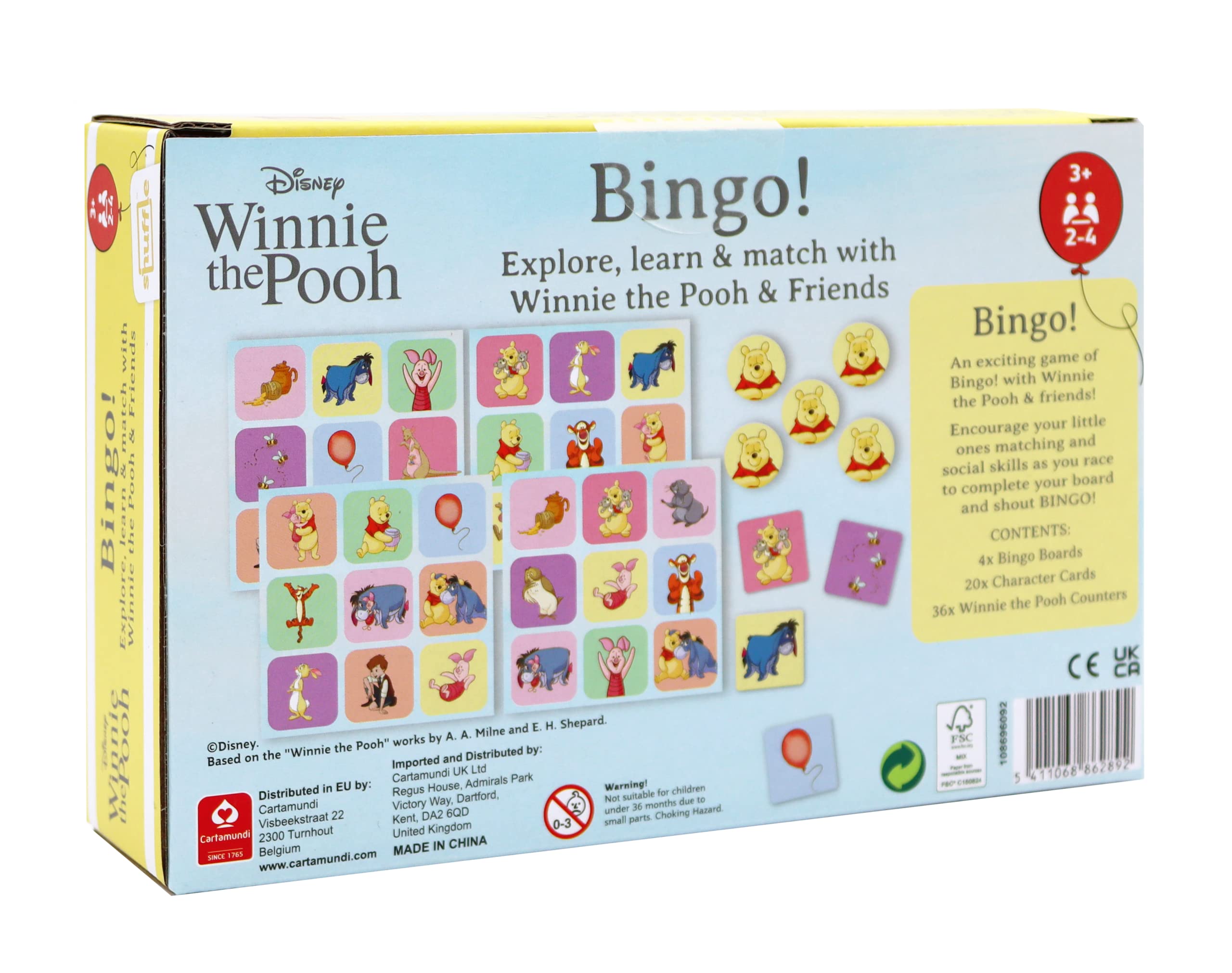 Cartamundi Shuffle Winne the Pooh Explore, Learn & Match Cartamundi