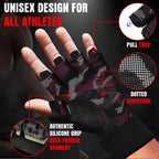 RDX T2 Half-Finger Weight Lifting Gloves – Blue & Pink
