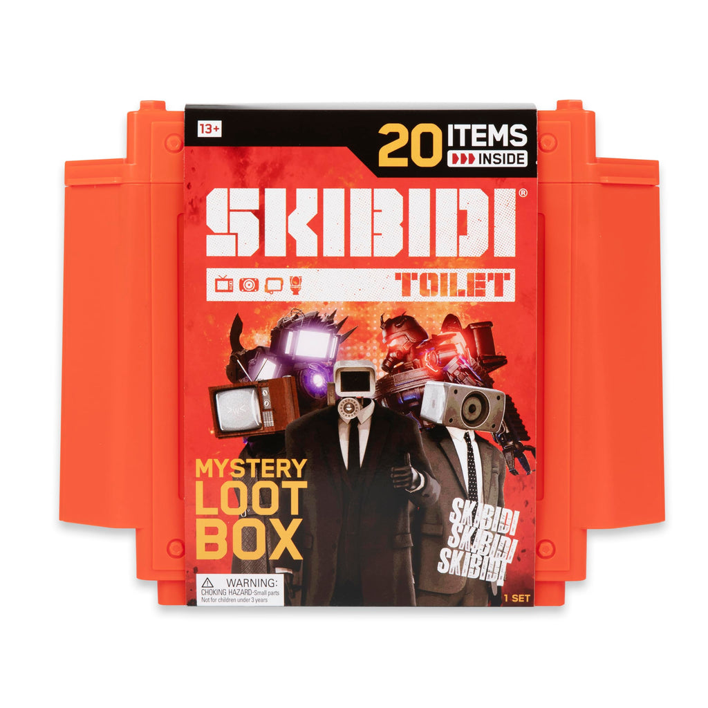 Bonkers Toys Skibidi Toilet Giant Mystery Loot Box, with 20 Mystery Surprises