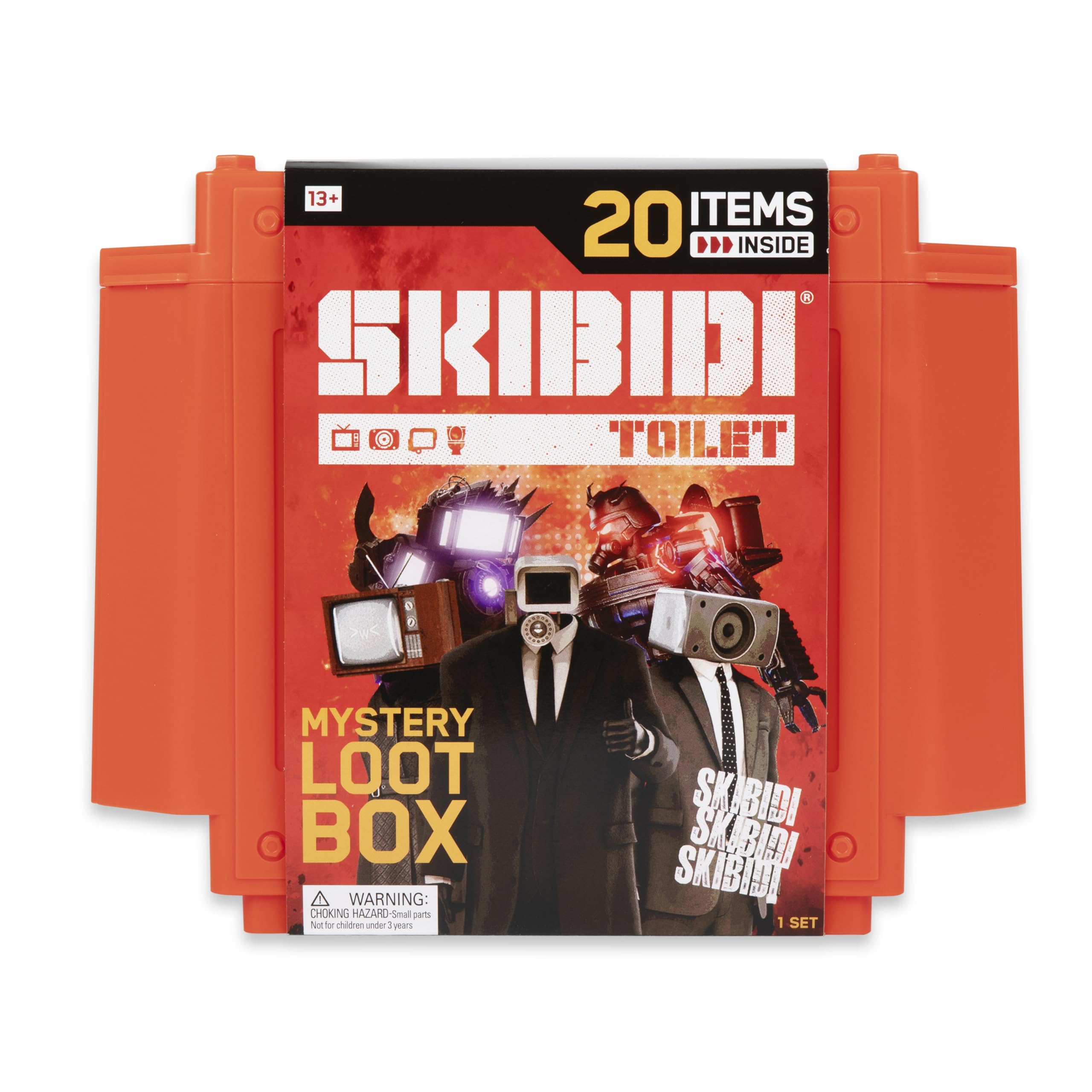 Bonkers Toys Skibidi Toilet Giant Mystery Loot Box, with 20 Mystery Surprises