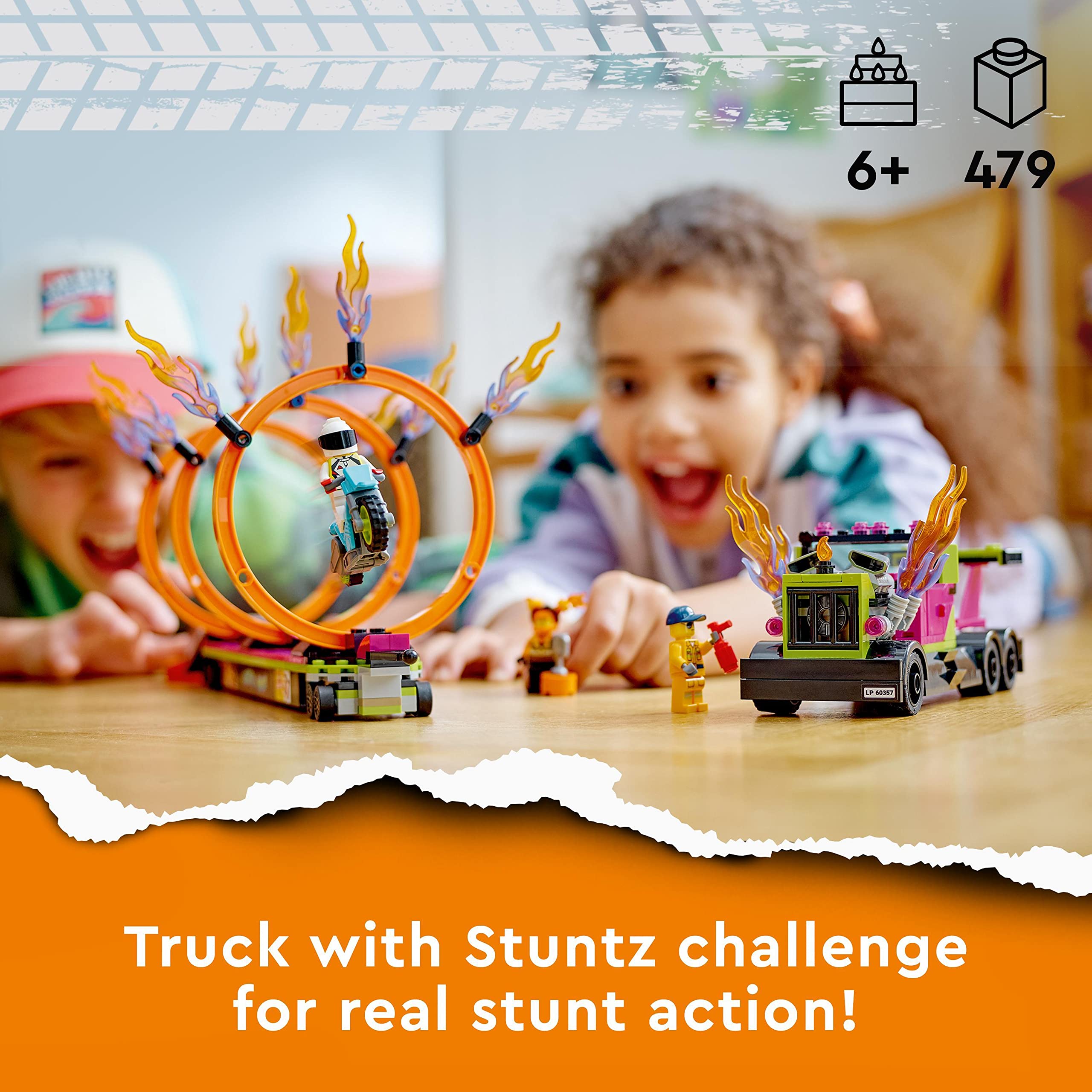 LEGO City Stuntz Stunt Truck & Ring of Fire Challenge 60357