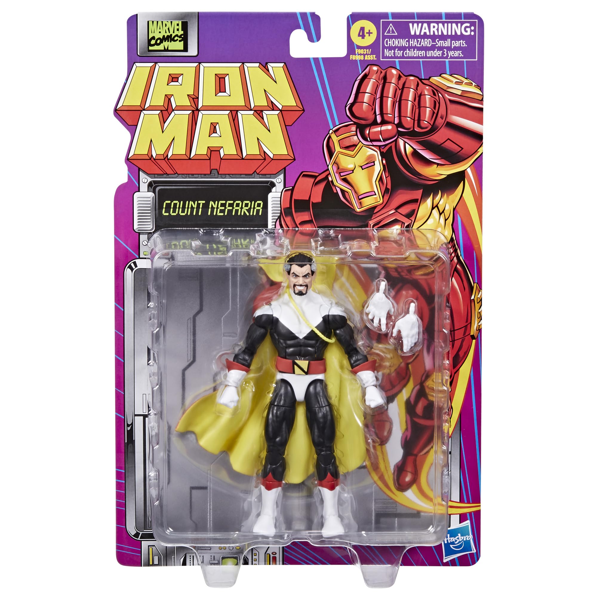 Hasbro Marvel Legends Series Iron Man (Model 01 - Gold)/ Count Nerfaria/Whiplash Comics Action Figure