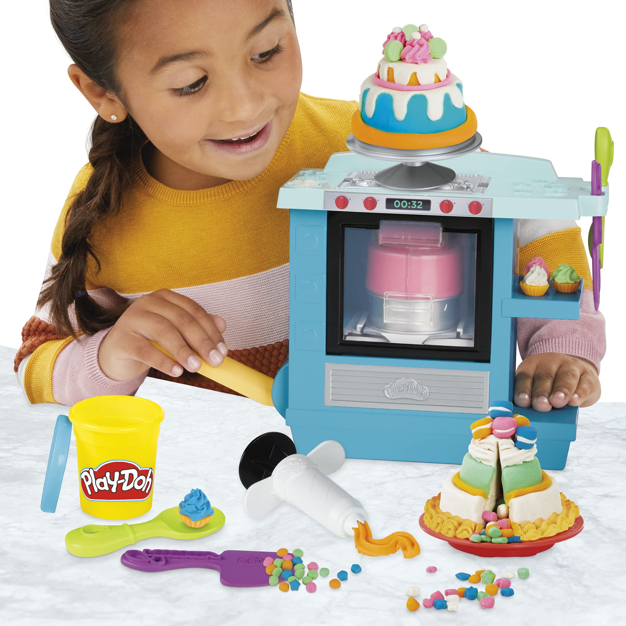 Hasbro Play-Doh Kitchen Creations Rising Cake Oven Playset with 5 Cans