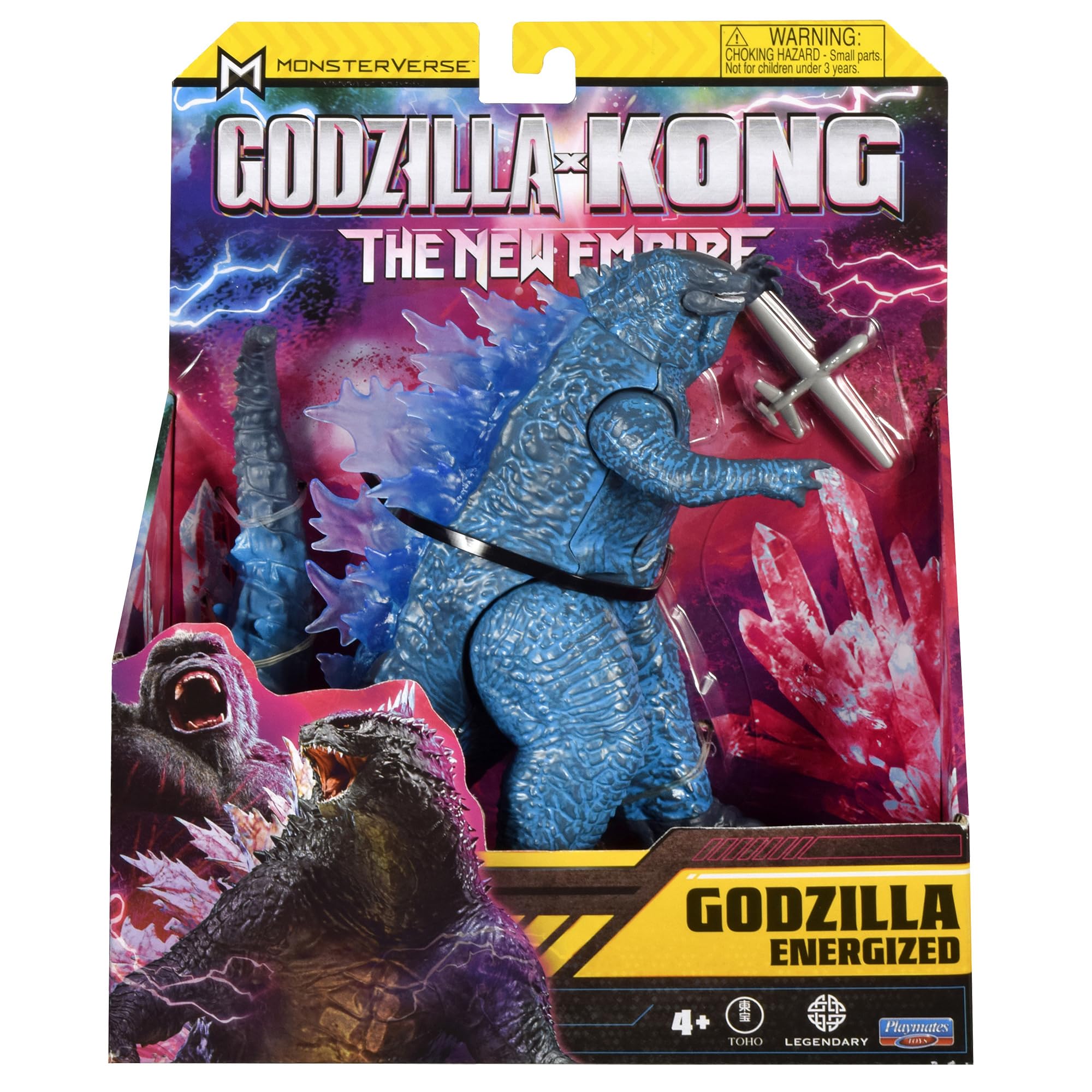Playmates MonsterVerse Godzilla x Kong: The New Empire, 6-Inch Energised Godzilla Action Figure Toy