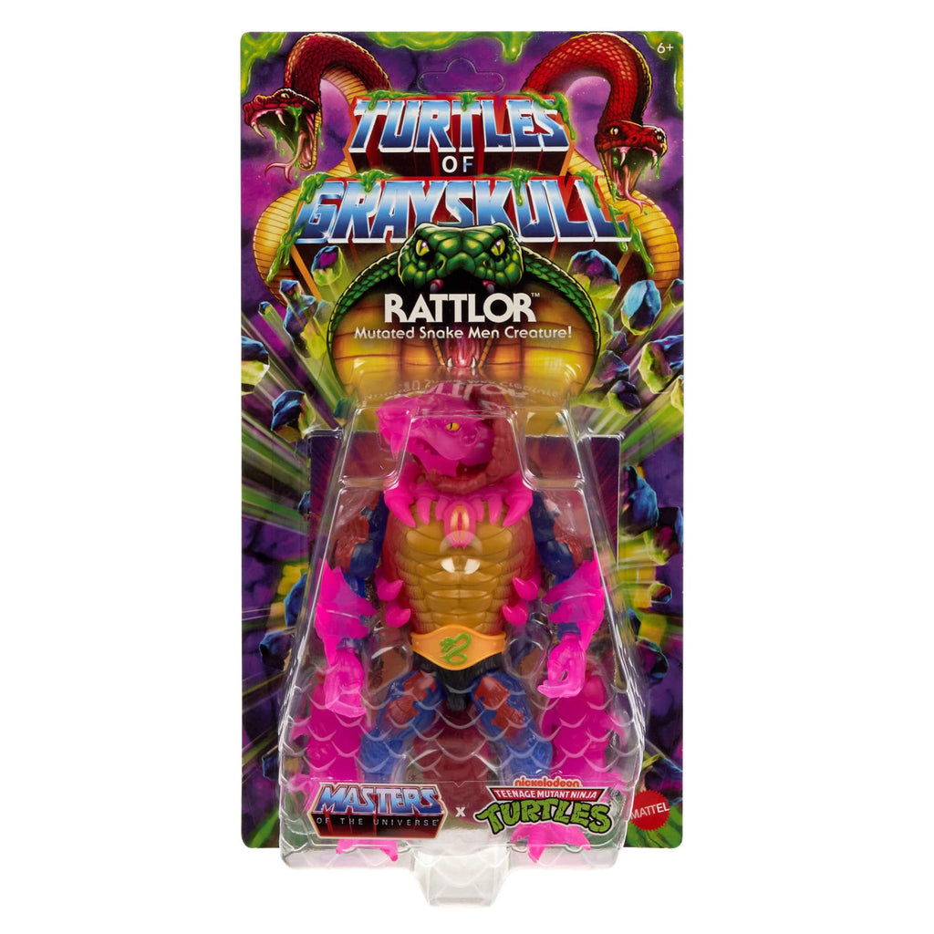 Mattel Masters of the Universe Origins Turtles of Grayskull Rattlor Reptile Wars Posable Action Figure