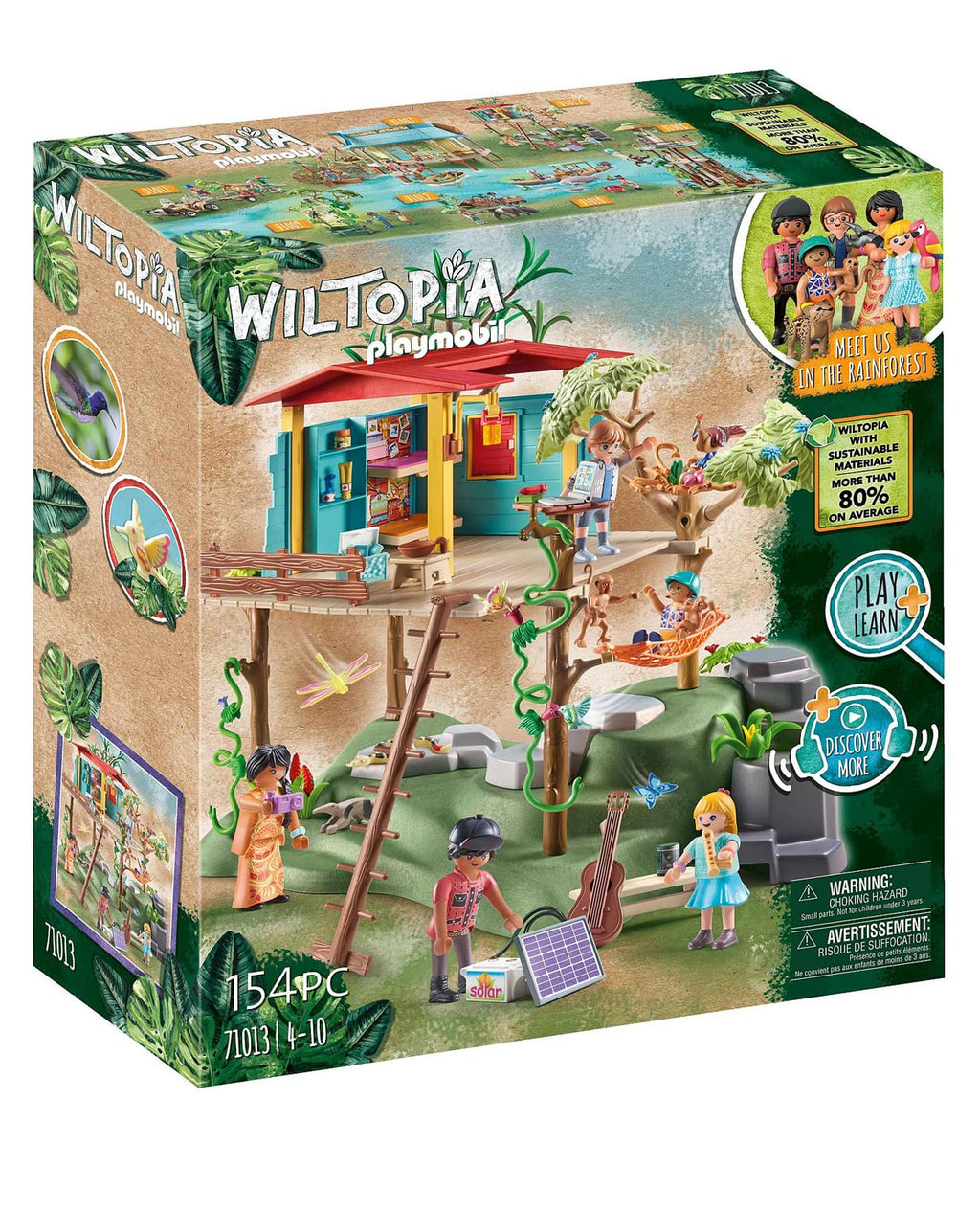 PLAYMOBIL Wiltopia Playsets – Rainforest Treehouse or Elephant at the Water Hole