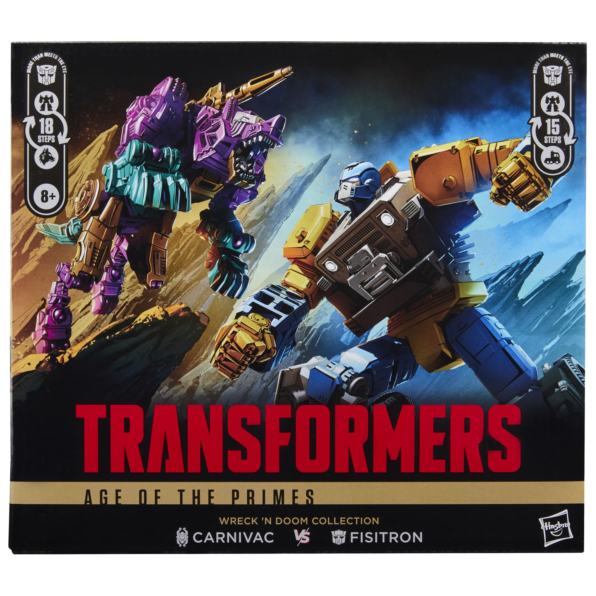 Hasbro Transformers Age of the Primes Wreck ‘n Doom Collection Fisitron and Carnivac Converting Action Figure 2-Pack