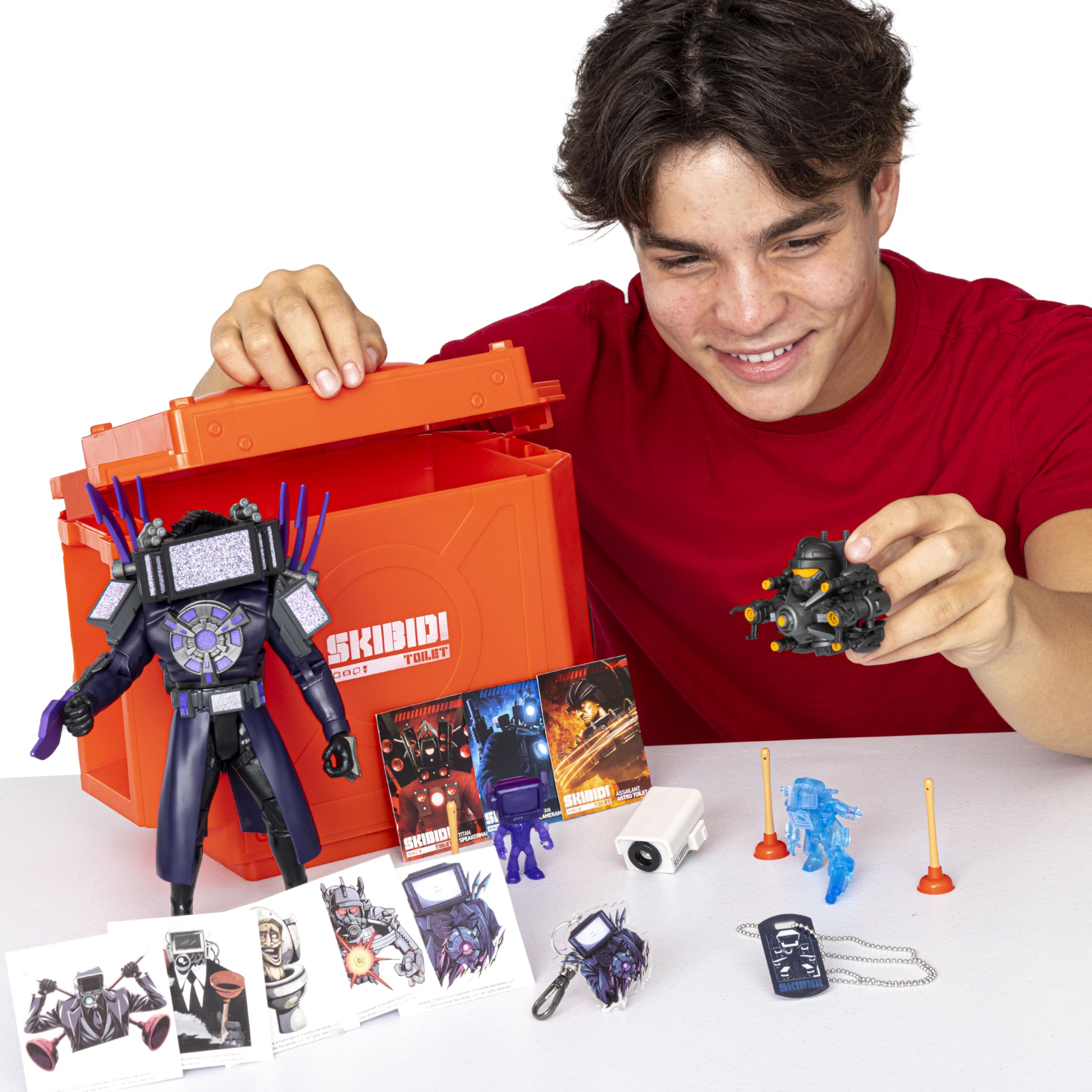 Bonkers Toys Skibidi Toilet Giant Mystery Loot Box, with 20 Mystery Surprises