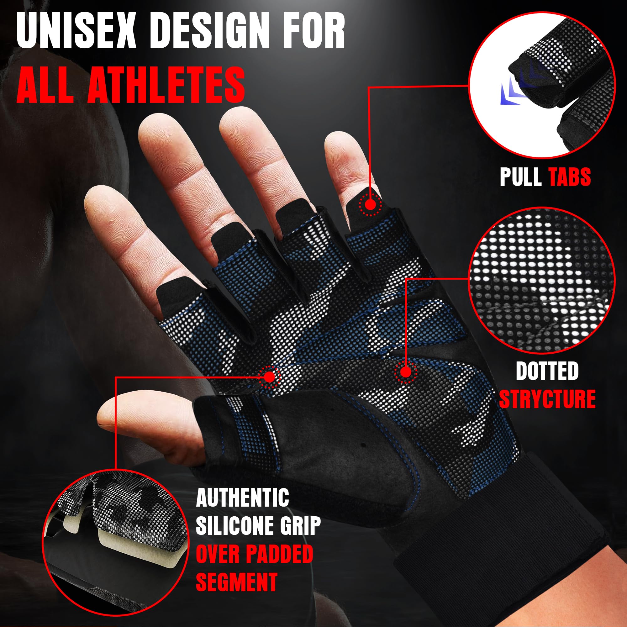 RDX T2 Half Weight Lifting Gloves