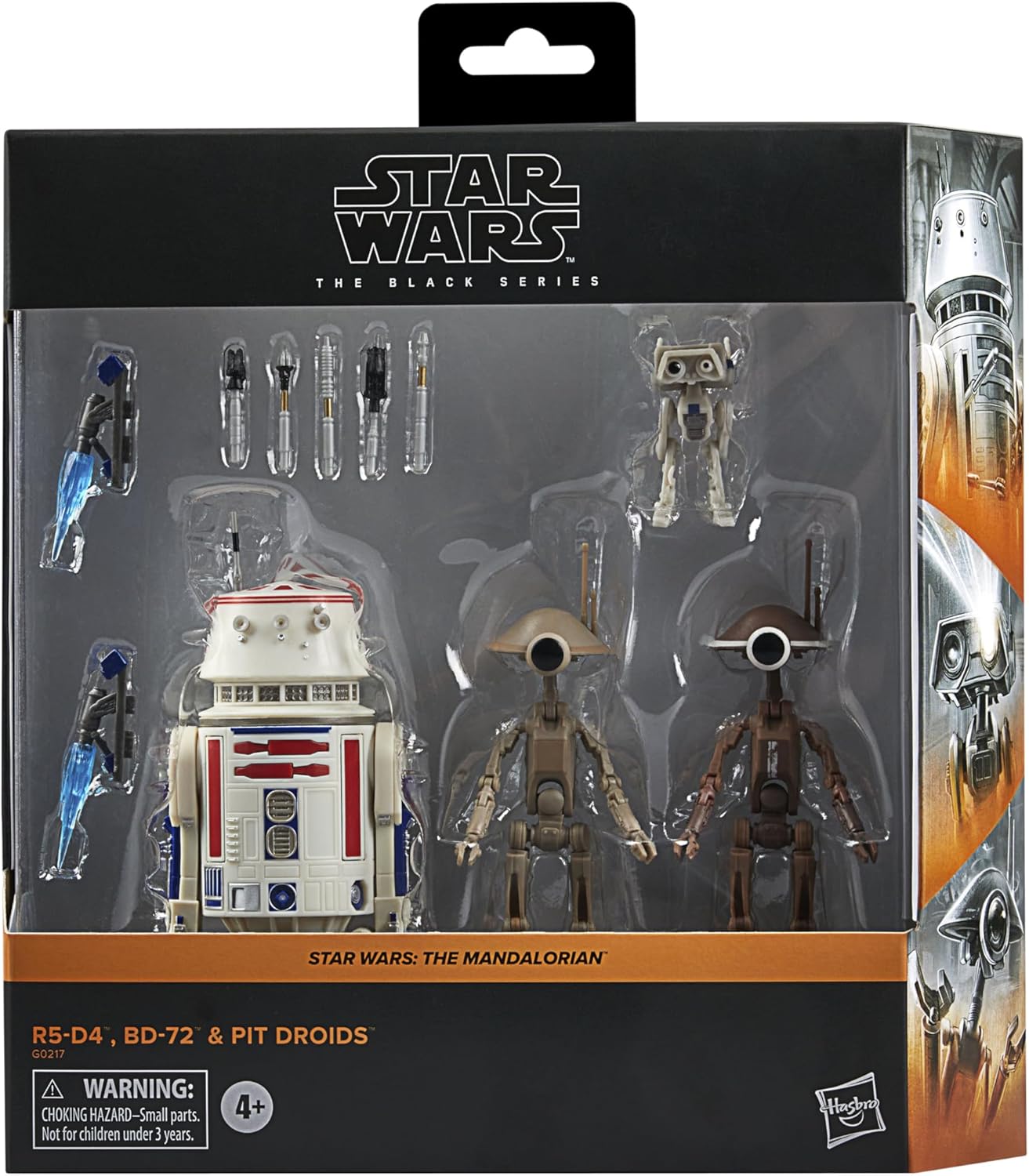 Hasbro Black Series Star Wars The Black Series R5-D4, BD-72 & Pit Droids, The Mandalorian Collectible 15-cm Action Figure 4-Pack