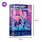 KPOP Demon Hunters Official Netflix Album, 32 Pages for Collection of 200 Stickers, Includes 2 Envelopes with 10 Holographic and Die-Cut Stickers and Double-Sided Poster