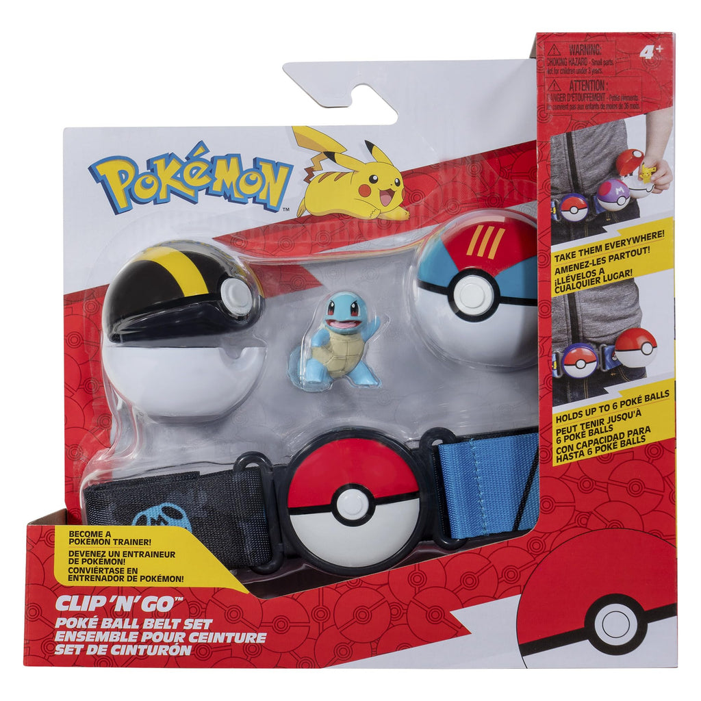 Jazwares Pokémon Clip 'N' Go Belt Set - Belt, Squirtle Figure and Accessories