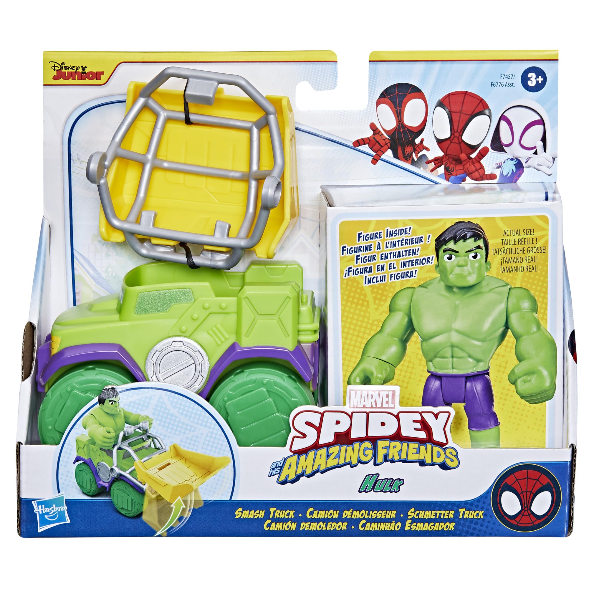 Hasbro Spidey And His Amazing Friends Marvel Hulk Smash Truck Set Action Figure